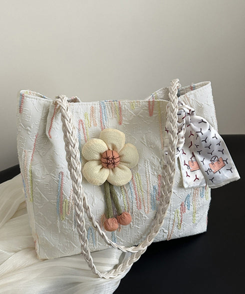 スカーフ付き 大容量トートバッグ 韓国風 レディース 女性バッグ おしゃれ 肩掛けバッグ 軽量 立体花ポイントバッグ  マザーズバッグ カジュアル鞄 手提げバッグ 98ZHUOQ-001